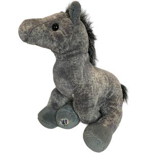 Ganz Webkinz Grey Arabian Horse Pony Plush Stuffed Animal No Code Soft Clean 10”